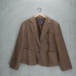 Chaps Brown Wool Blend Blazer